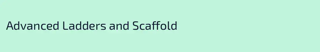Advanced Ladders and Scaffold